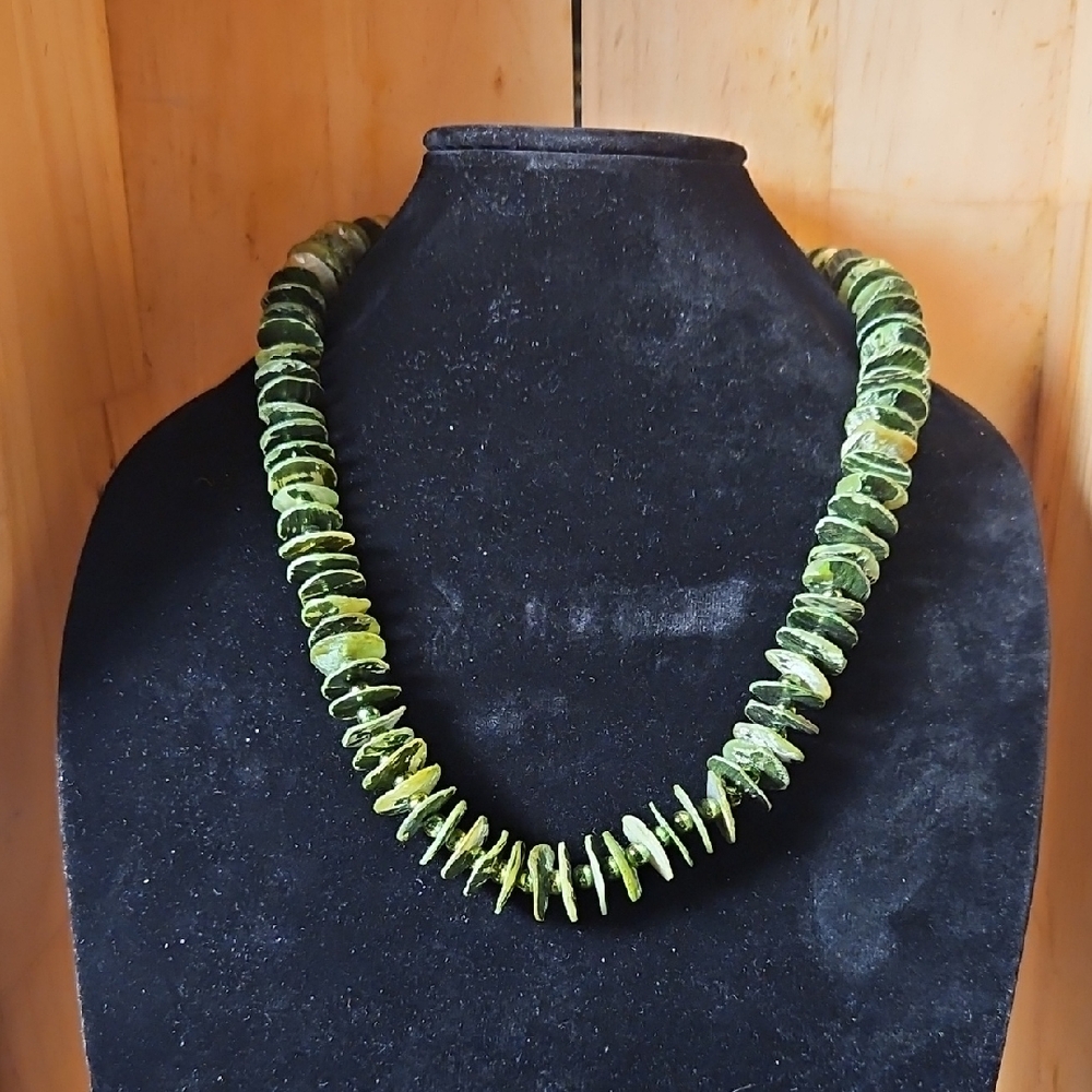 2/$75 - Vibrant Green Stone Necklace